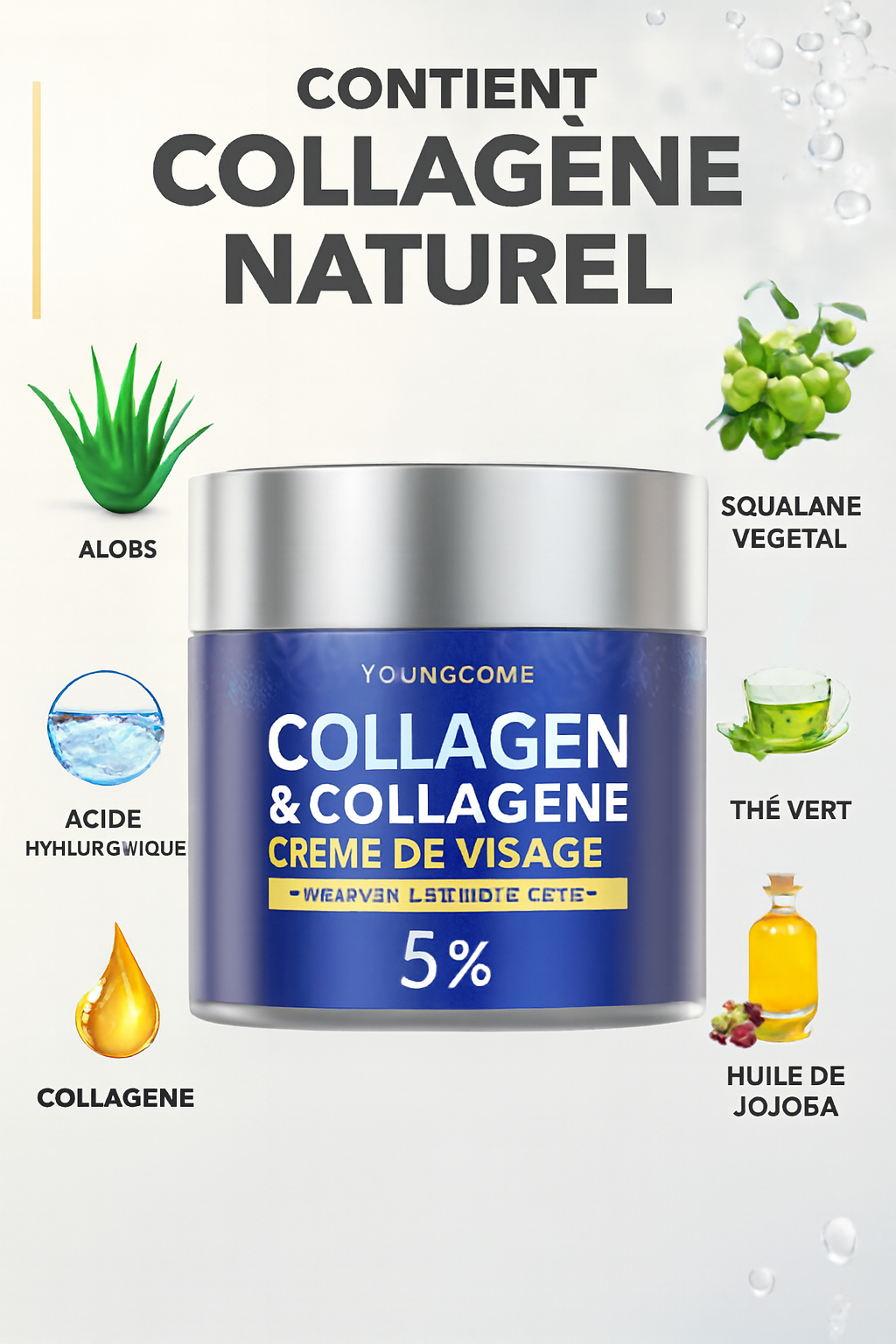 Ensemble combiné de sérum crème rétinol