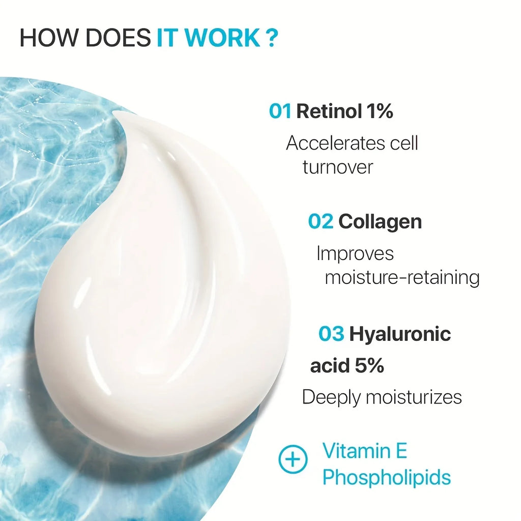 Crème hydratante au rétinol pour le visage