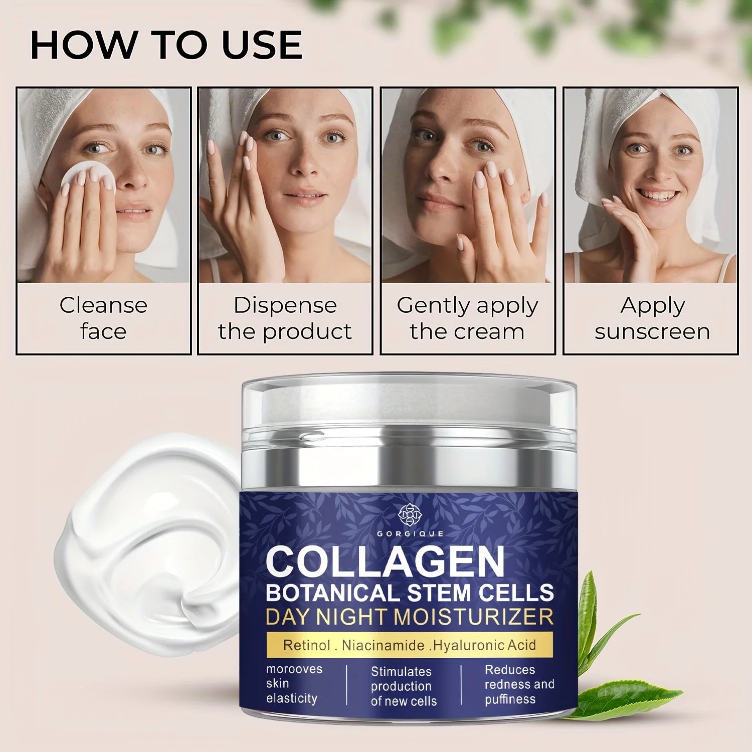 Crème pour le visage au collagène