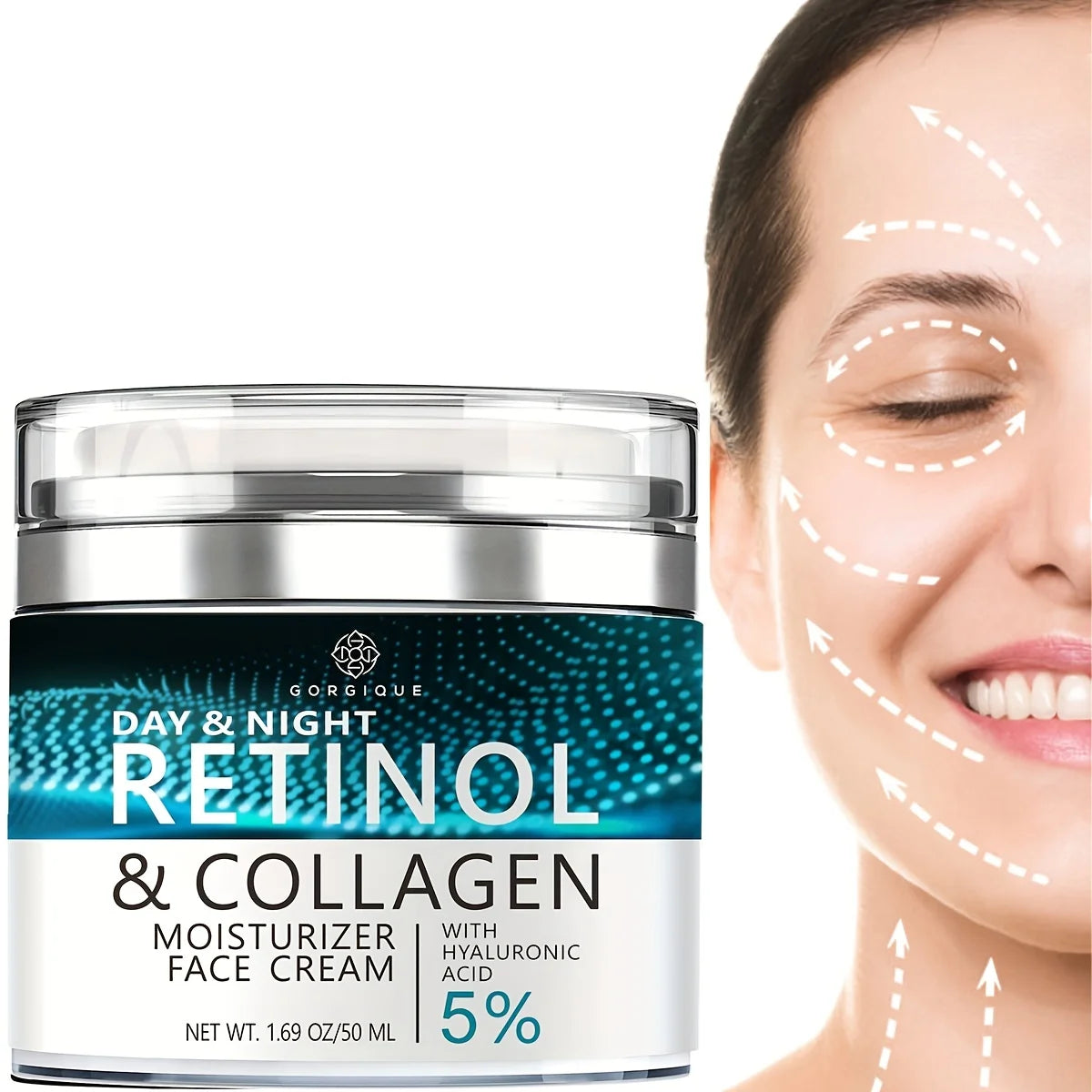 Crème hydratante au rétinol pour le visage